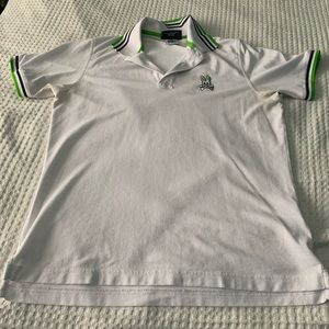 Men’s Psycho Bunny White Short Sleeve Polo Shirt Size 6/L